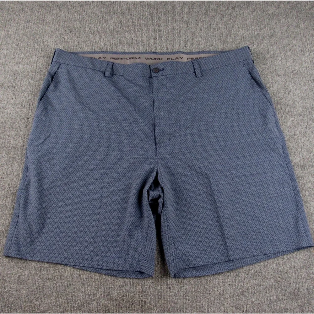 Roundtree‎ & Yorke Performance Shorts Mens 44x9 Tan Blue Lot 2 Stretch Golf